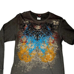Miami Ink Men's Graphic Long Sleeve T-Shirt.  Sz: XL